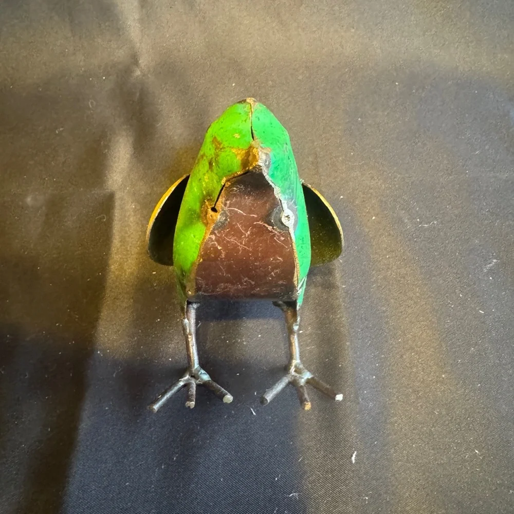 Green and Yellow Metal Bird Toy for Pet Birds
